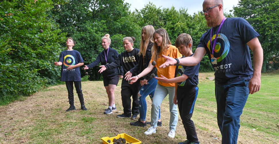 Hannah Mills OBE with students